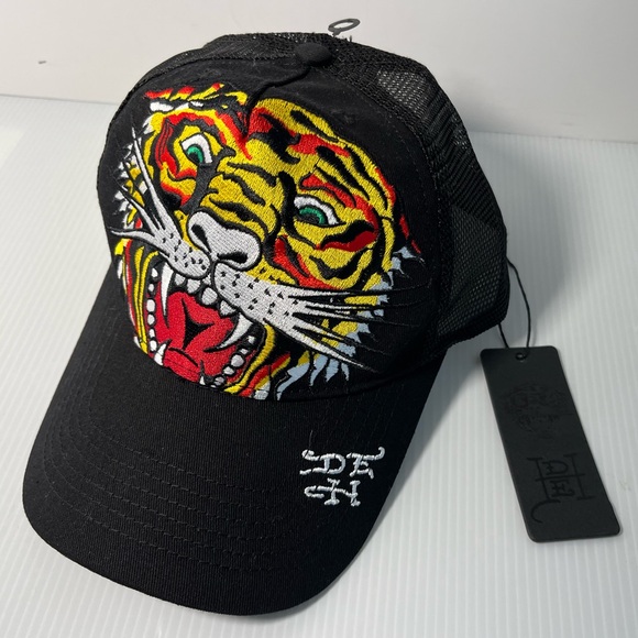 Ed Hardy Other - ED HARDY Embroidery Embellished and Mesh Combo Adjustable Circumference HAT